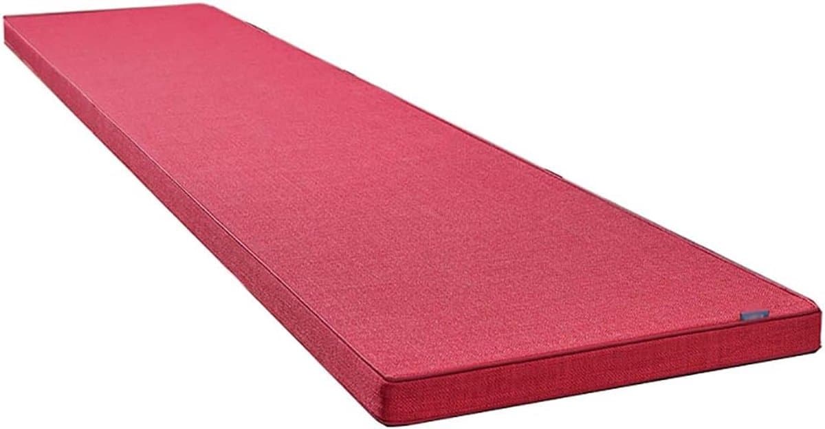 wangk Tuinbank kussen, 2 of 3 zitsbank Mat Pad Patio Bench Pad ligstoel kussen Vervanging Matras Pad Indoor Outdoor Patio Rechthoek Bench Kussen-Rood 100×40×5cm (39×15×2in)