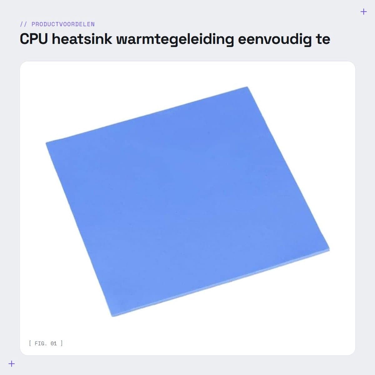 Dailygoods - CPU heatsink - warmtegeleiding - eenvoudig te gebruiken - 100 x 100 x 2mm - hittebestendig - geschikt voor elektronica - blauw