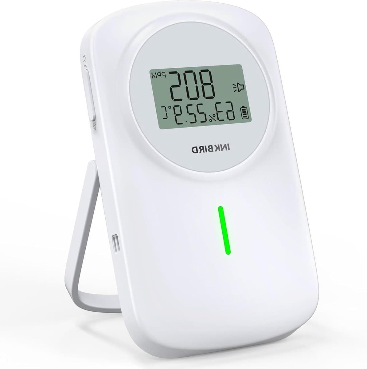 Luchtkwaliteitsmonitor - Binnenklimaat Meter - Gezond Binnenklimaat - 3-in-1 Meting - 0-9999ppm - Wit
