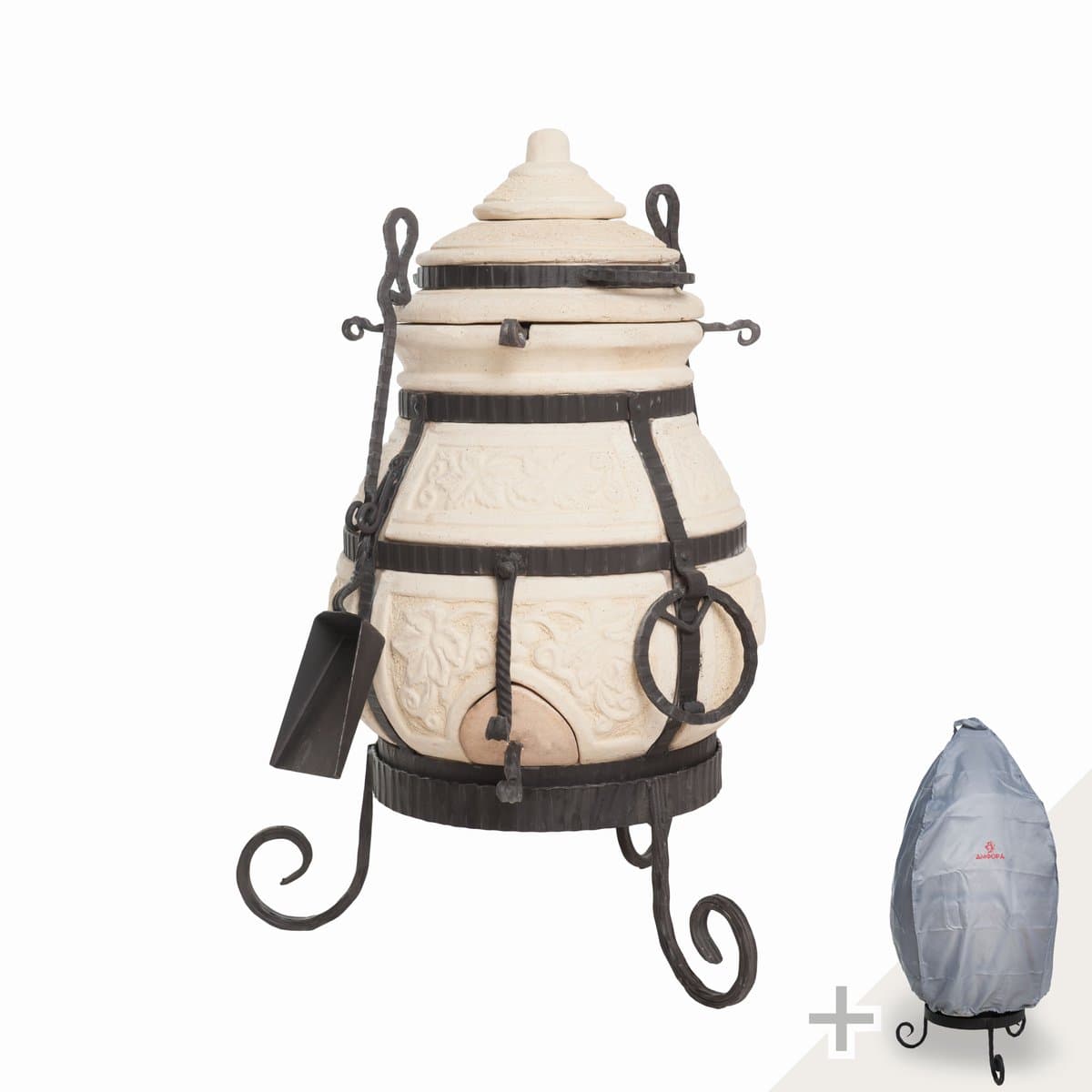 Keramische tandoor Nomade - Multifunctionele Houtoven BBQ - Voor de Fijnproever! *** Met beschermhoes en onderstel