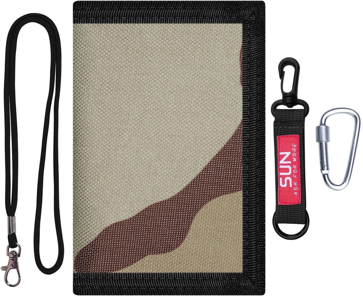 Dailygoods - Kinderportemonnee voor Jongens en Meisjes - Drievoudig Camo Portemonnee