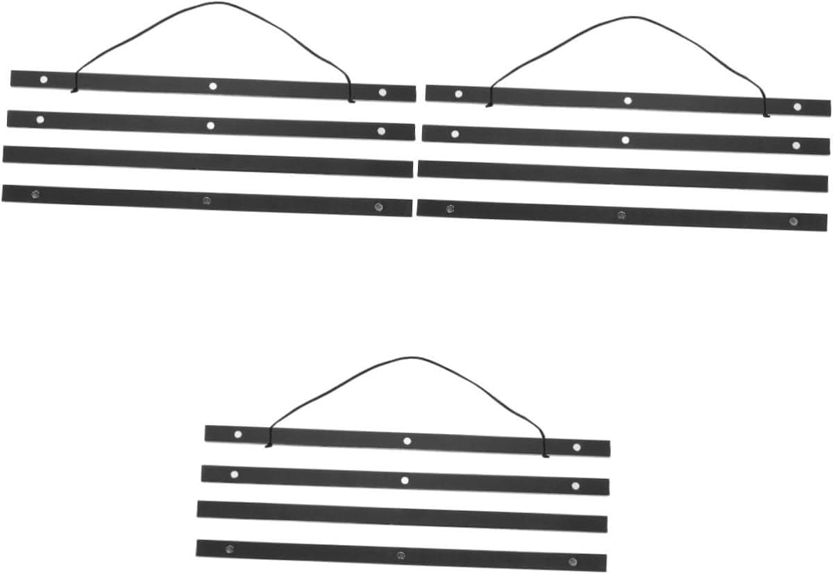 Magnetische Posterhanger - Houten Lijst - Kunst Tonen - Schadevrij Ophangen - 31 cm Lengte - Zwart