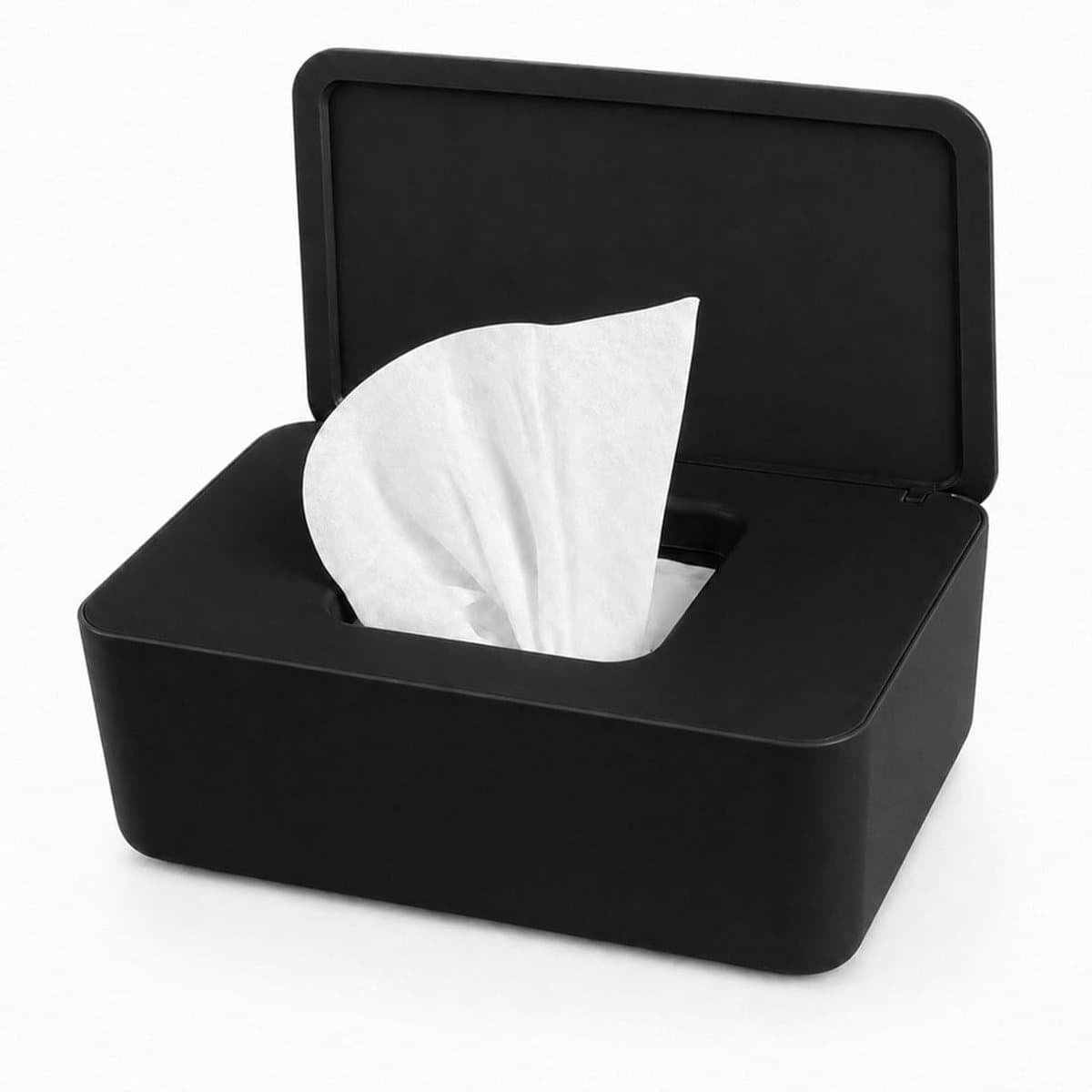 Praktische Opbergdoos voor Nat Wipes en Toiletpapier - Ruimtebesparende Dispenser voor Babydoekjes en Hygiënische Wipes in Zwart