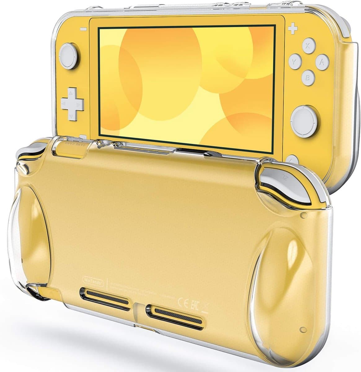 Sander Shop Beschermhoes Case voor Nintendo Switch Lite 2019, Grip Cover met Schokabsorptie en Anti Kras Ontwerp (HD Clear)