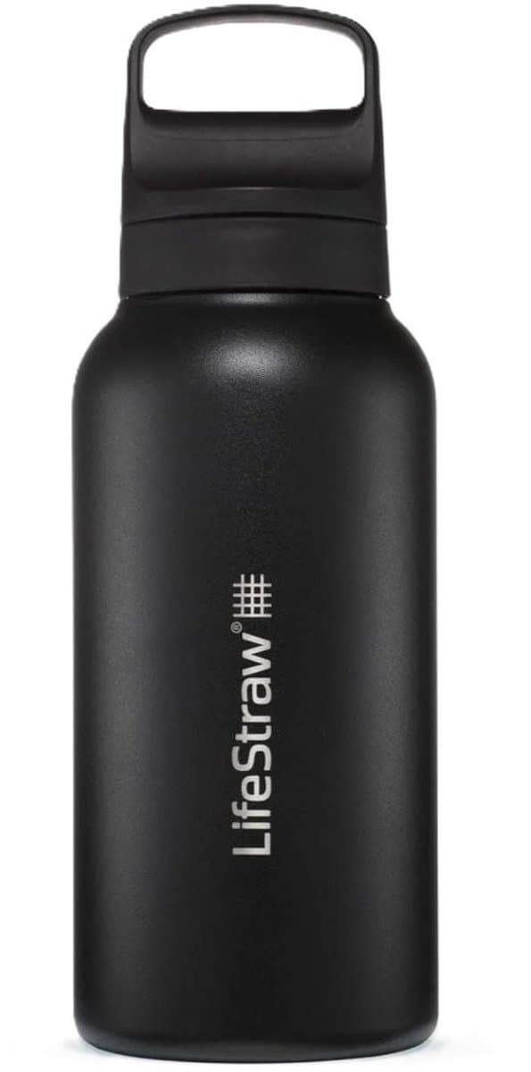 LifeStraw waterfilterfles Go 2.0 Black RVS geïsoleerd 1 liter - Zwart