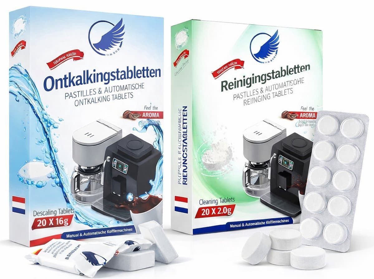 Reiniging Koffiemachine - 20 Reinigingstabletten - 20 Ontkalkingstabletten - Jura, Siemens, Philips, Bosch, Krups geschikt