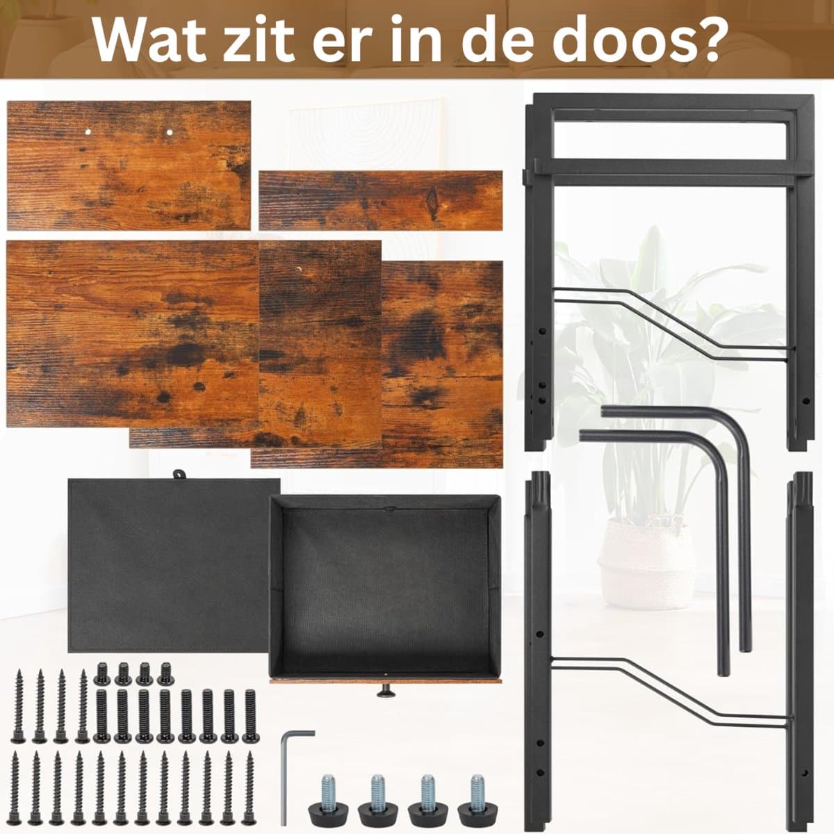 REN® LP Opbergsysteem - Lp kast - Platenspeler Kast - Platenspeler Meubel - Vinyl Kast - Zwart - 30cm x 40cm x 75cm; 7kg
