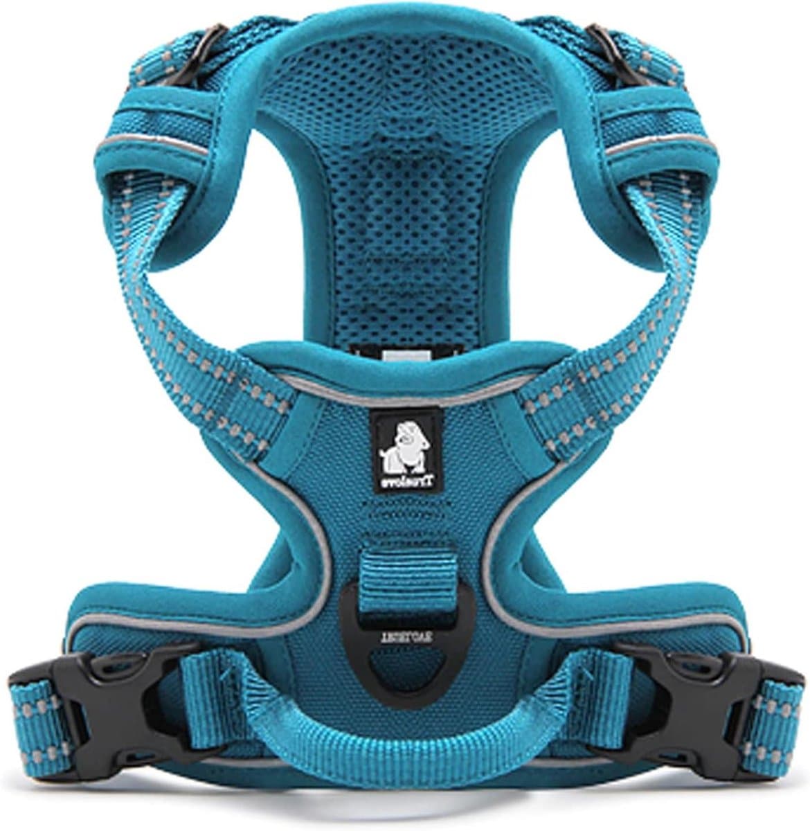 Hondentuigje - Harnas Vest - Veilig Uit Laten - Anti-trek Design - Maat L - Blauw