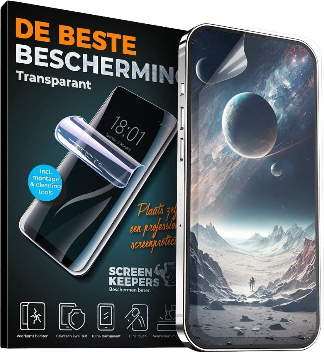 Screenprotector - Geschikt voor Huawei P9 Plus - Extra sterk - Case vriendelijk - Volledig transparante screenprotector - Screenprotector voor Huawei P9 Plus