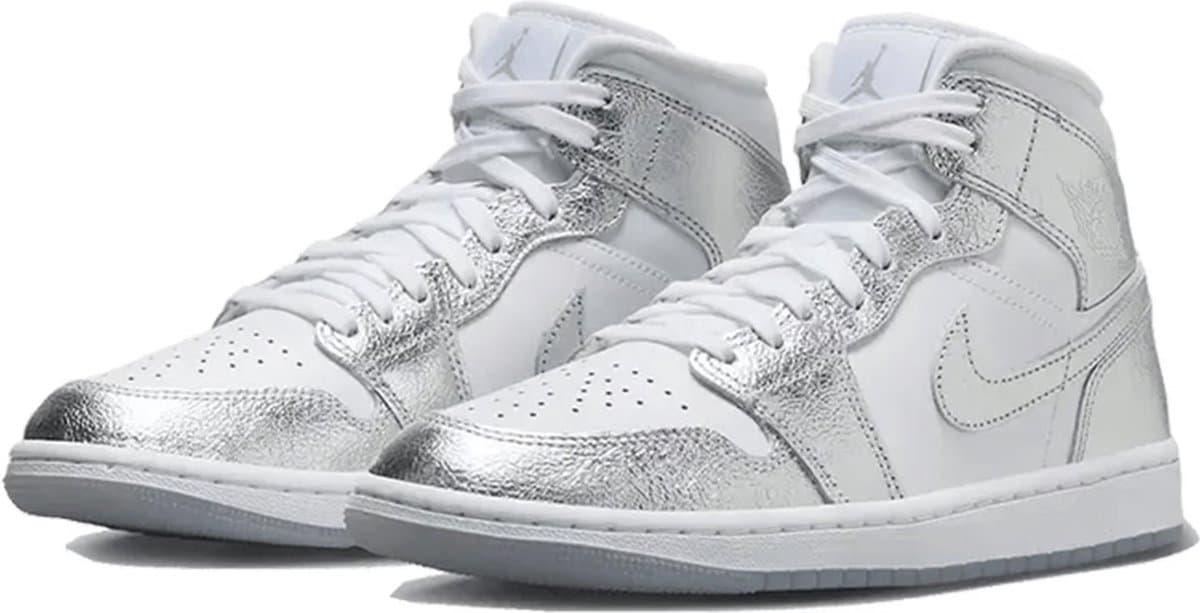 Jordan 1 Mid SE Metallic Silver Unisex Sneakers�Maat 44