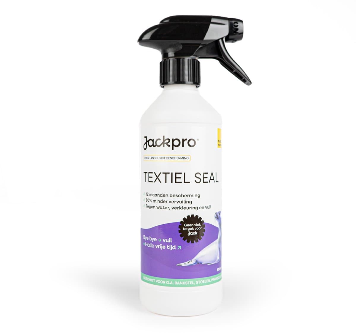 Jackpro Textiel Seal NANO PROTECT 500ml - Impregneerspray textiel buiten/binnen - 12 maanden bescherming - Voorkomt vervuiling