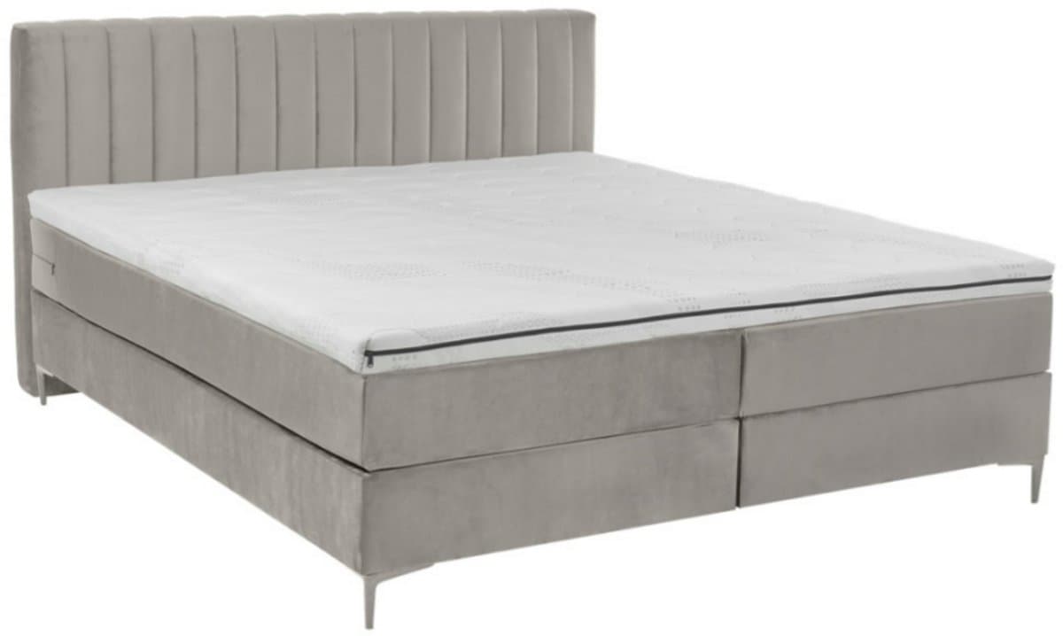 Nessa® - 120x200 Boxspring Cindy - Crème - Beige - Complete Boxspring - Inclusief Topper