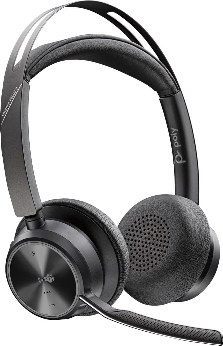 Poly Voyager Focus 2 MS Draadloze Office Headset + Oplaadstation
