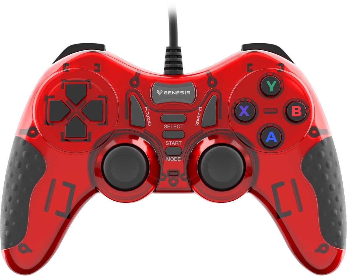 Genesis - NJG-1425 - Game controller - Gamepad - Mangan 200 - Bedraad -PC - Rood/Zwart