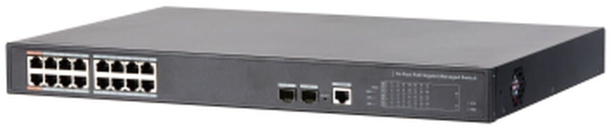 Dahua Technology PoE DH-PFS4218-16GT-240 netwerk-switch Managed Gigabit Ethernet (10/100/1000) Power over Ethernet (PoE) Zwart