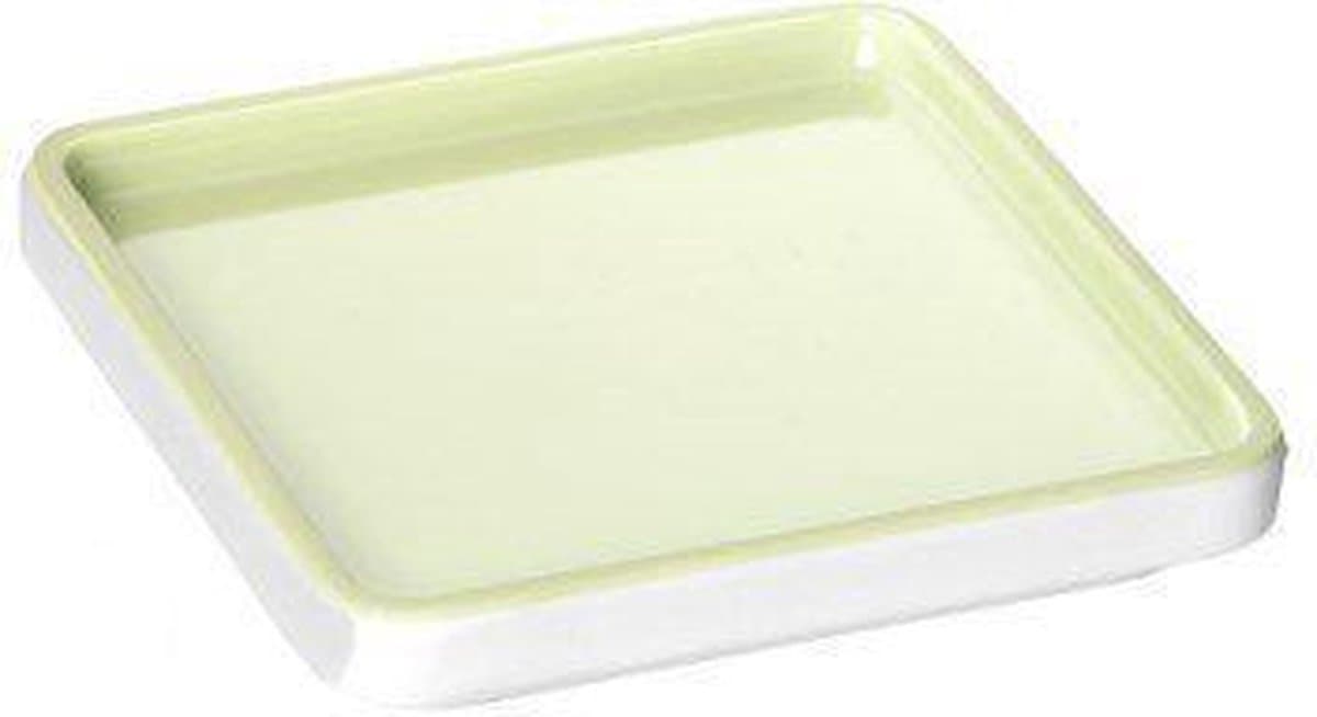 Pantone Serveerschaal - S - Vierkant - 8 x 8 x 1,3 cm - Butterfly 12-0322 - Groen