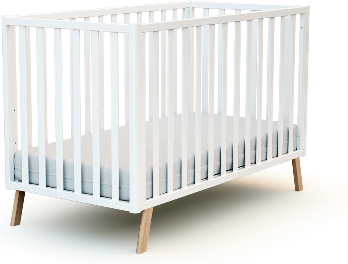 AT4 - Omvormbaar kinderbed KASA in hout Wit 60 x 120 cm