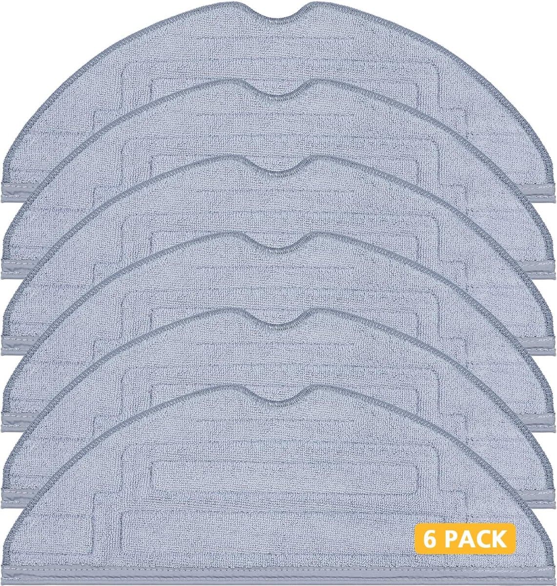 6 stuks reinigingsdoeken voor Roborock S8 Pro Ultra robotstofzuiger, zilverionen microvezeldoeken, geurafstotend, dweilmop reserveonderdelen accessoireset