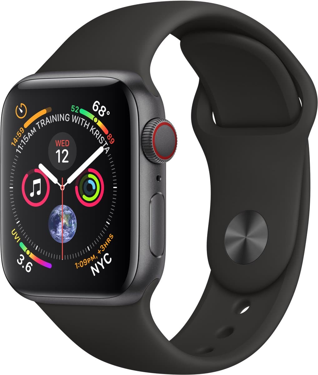 Apple Watch Series 4 GPS Cell 40mm Grey Alu Black Band