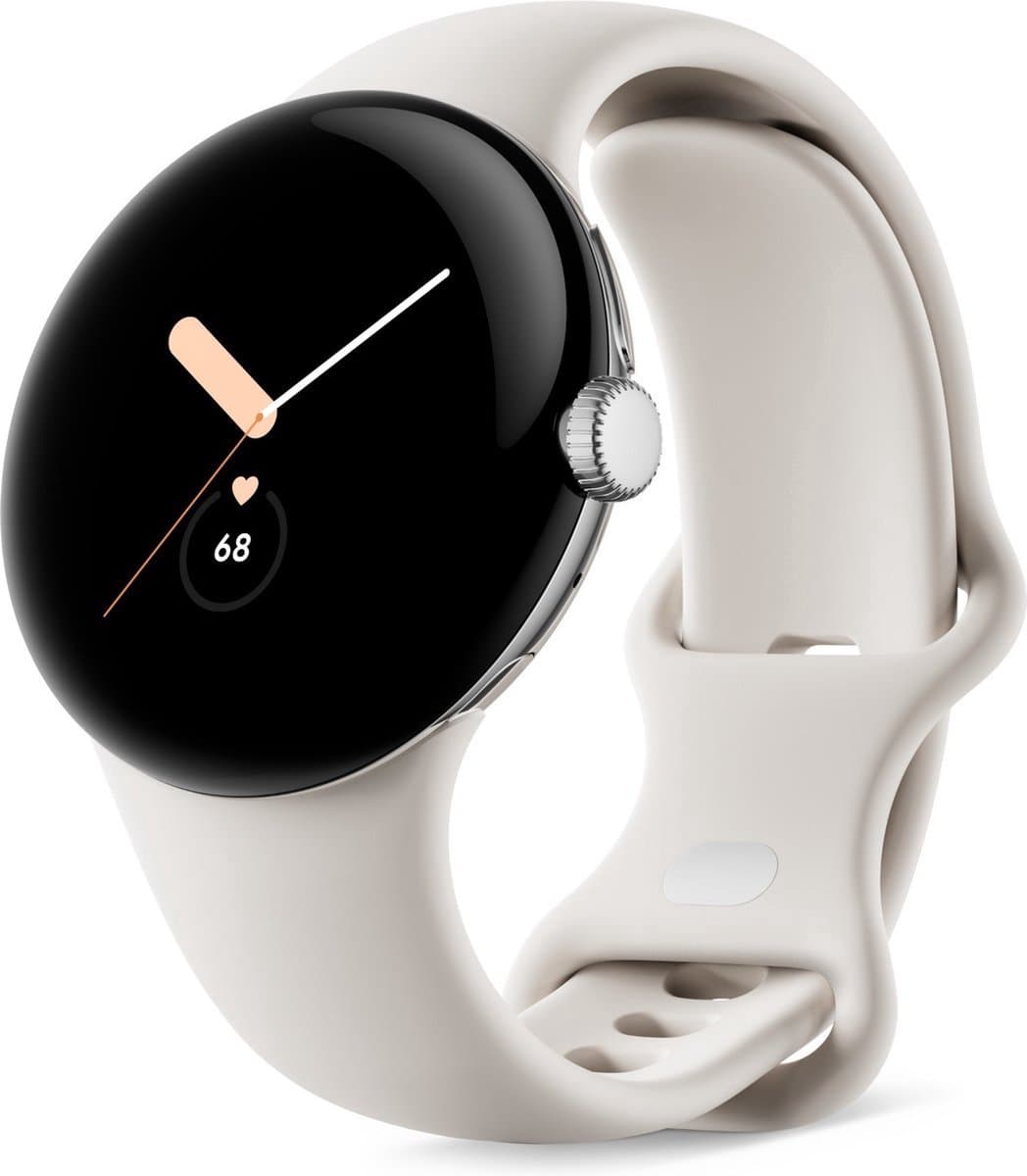 Google Pixel Watch - Smartwatch - 41 mm - LTE - Zilver (Beige)