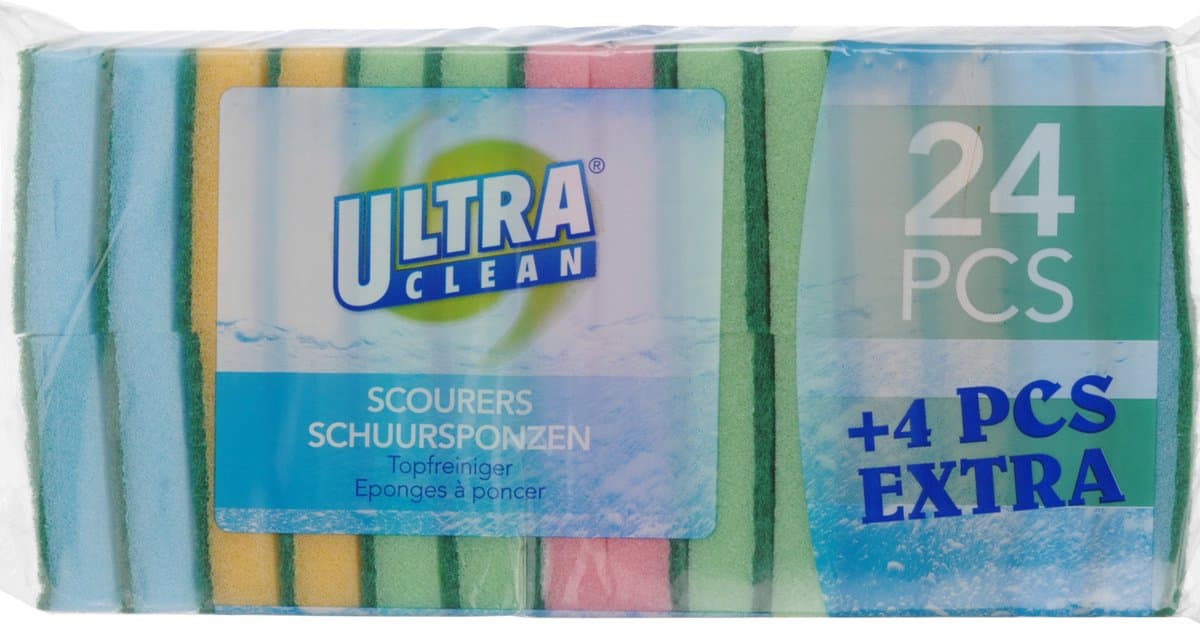 Schuursponsjes / schoonmaaksponsjes - 72x stuks - 8 x 5 cm - schoonmaken