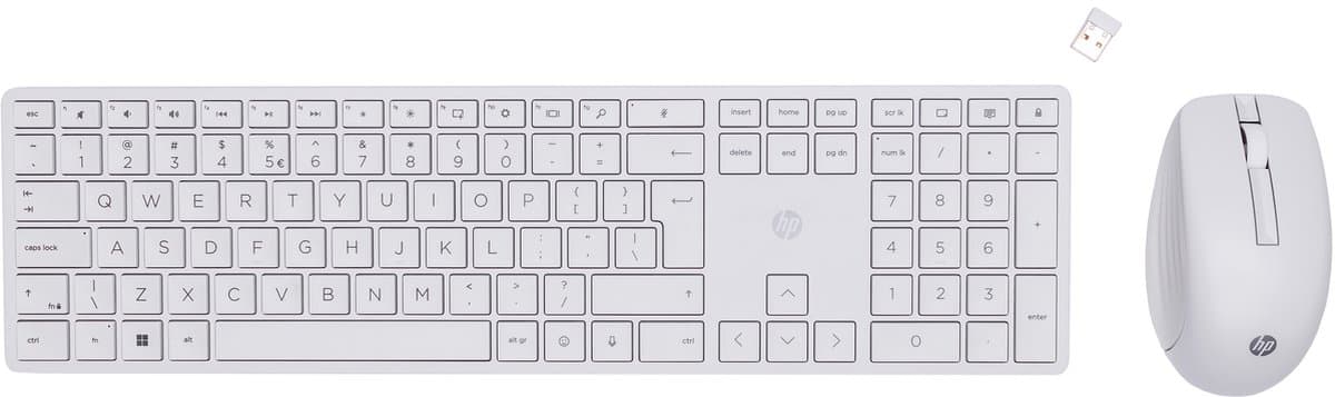 HP 650 Draadloos Toetsenbord en Muis set Wit Qwerty