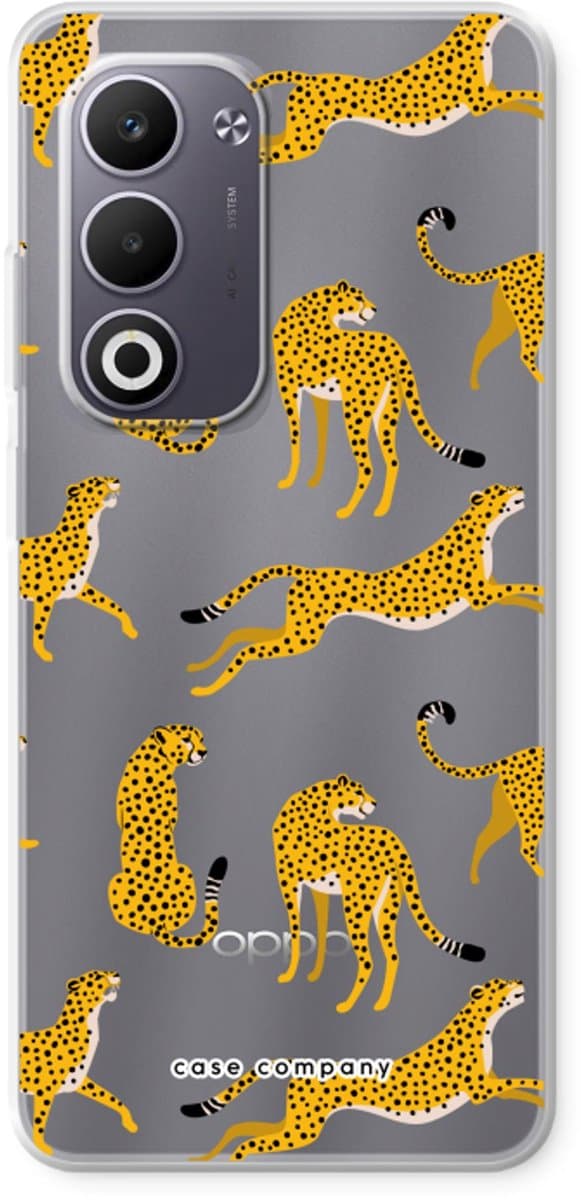 Case Company® - Hoesje geschikt voor Oppo A5 hoesje - Luipaard - Soft Cover Telefoonhoesje - Bescherming aan alle Kanten en Schermrand
