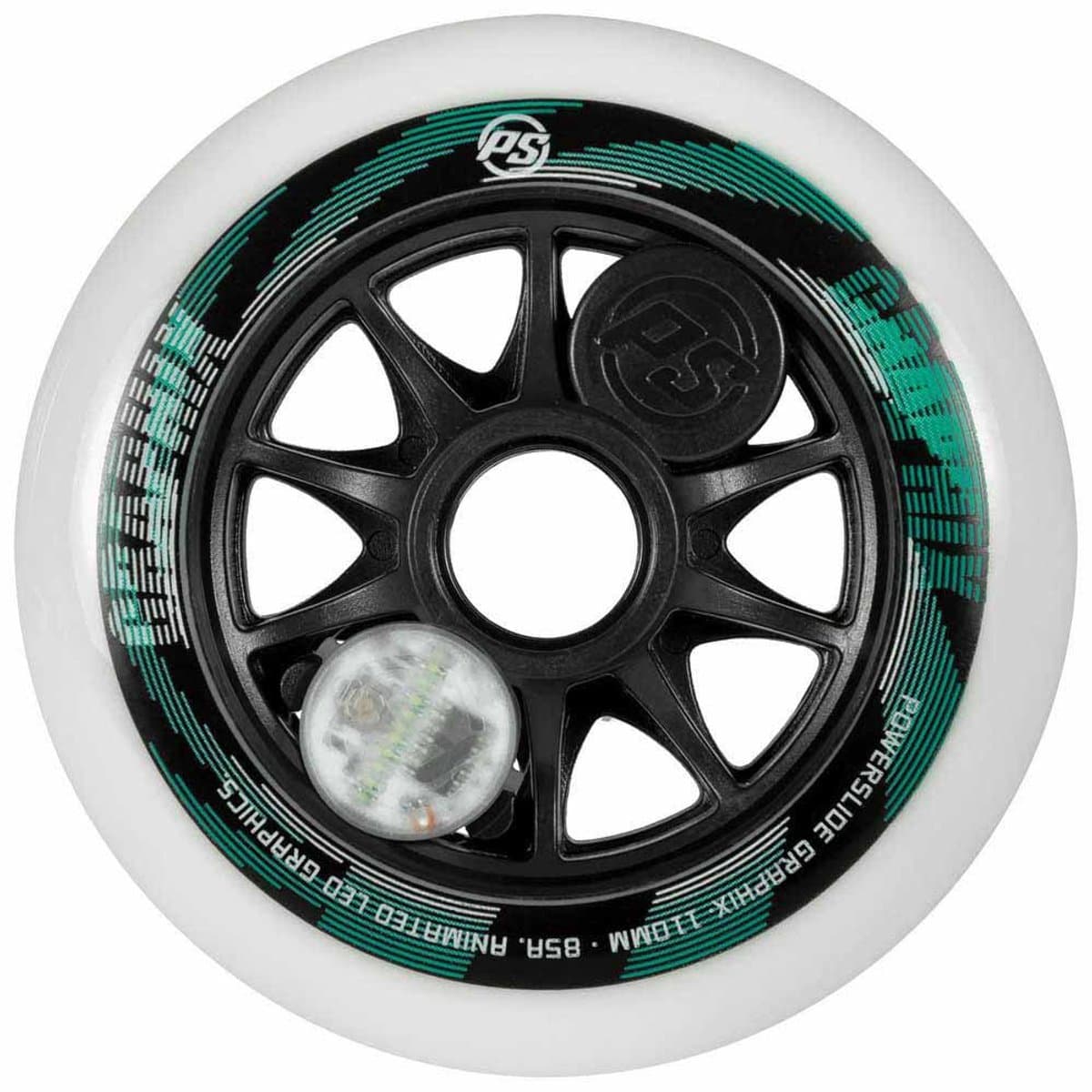Powerslide Graphix Right Wiel Wit 125 mm