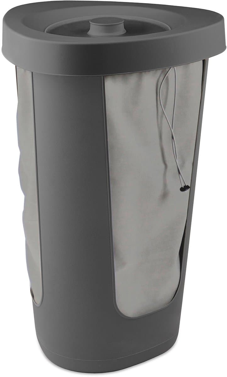 Rotho Fabu statiegeld flessenbak -50 liter - incl 2 wasbare binnenzakken - handig te vervoeren - Antraciet