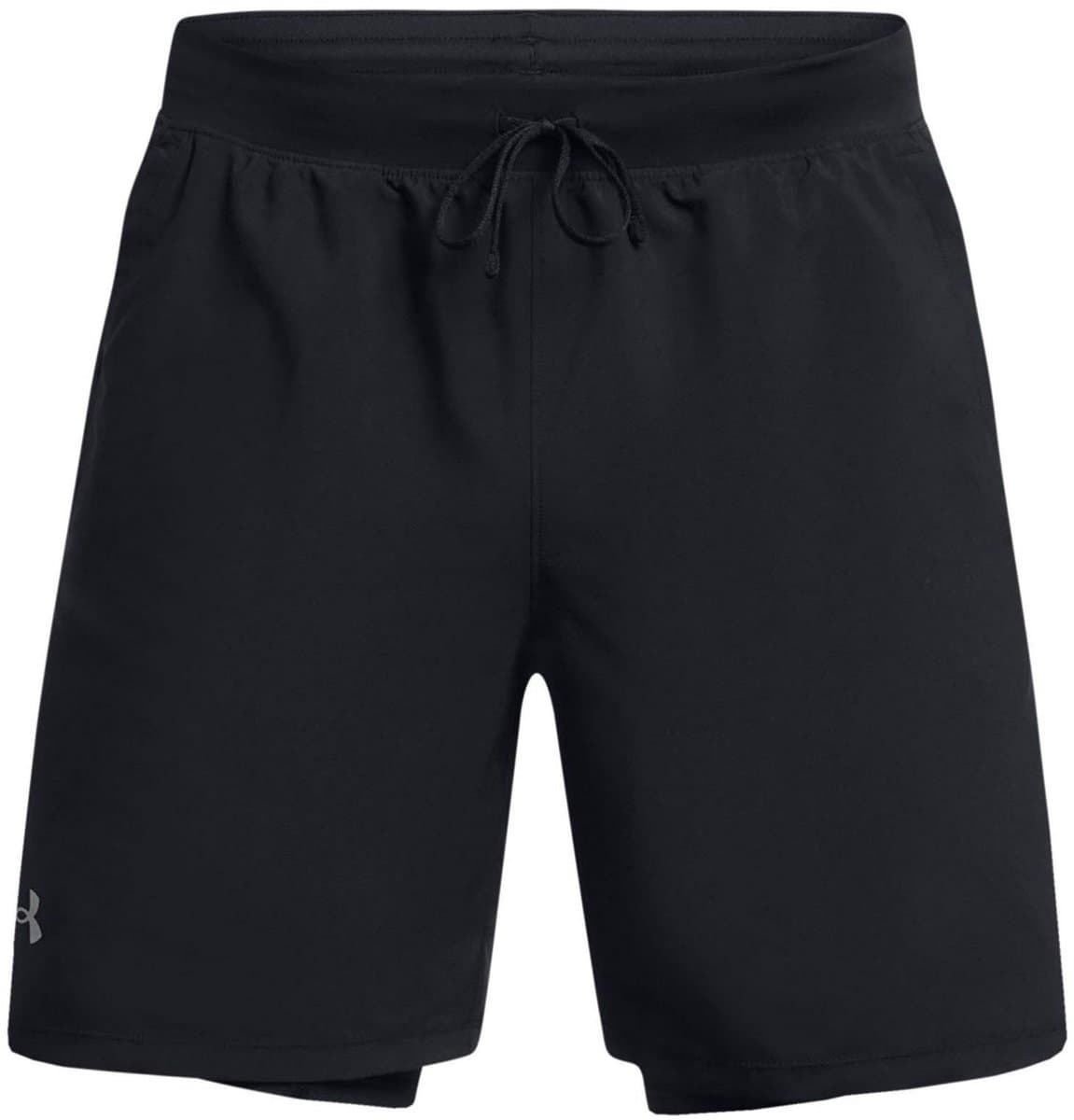 Under Armour UA LAUNCH 7'' 2-IN-1 SHORTS-BLK Heren Sportbroek - Zwart - Reflecterend