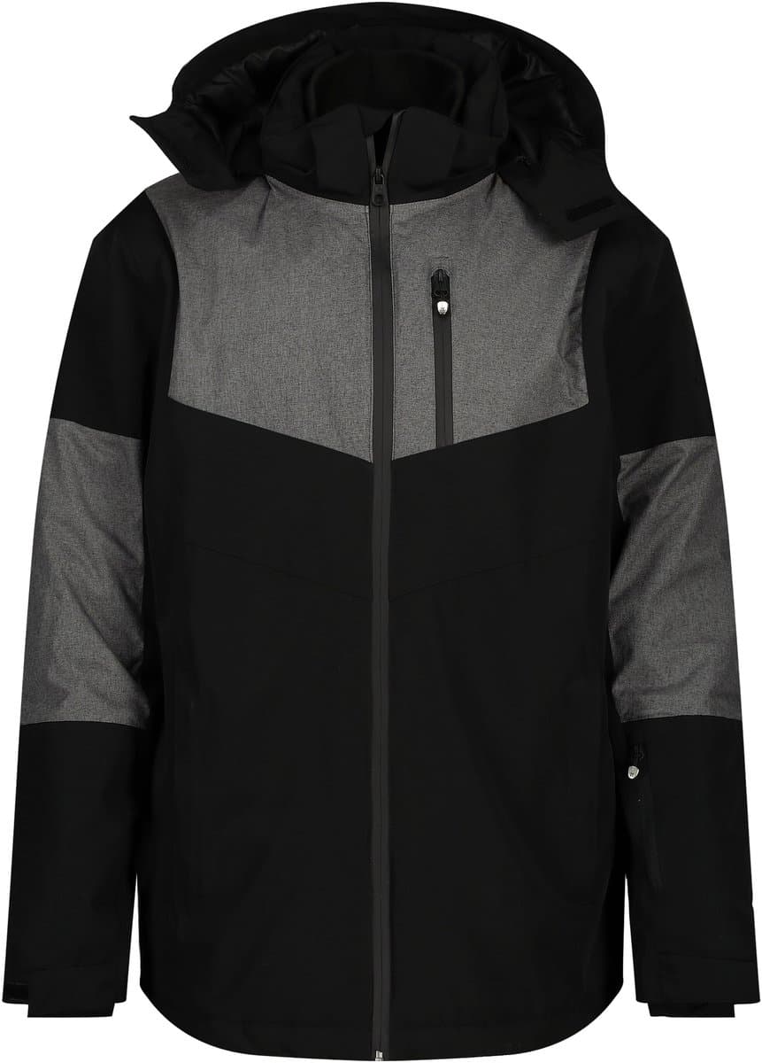 JAY-PI - Heren - Ski-jas functionele jas skikleding capuchon - Zwart - Maat XL