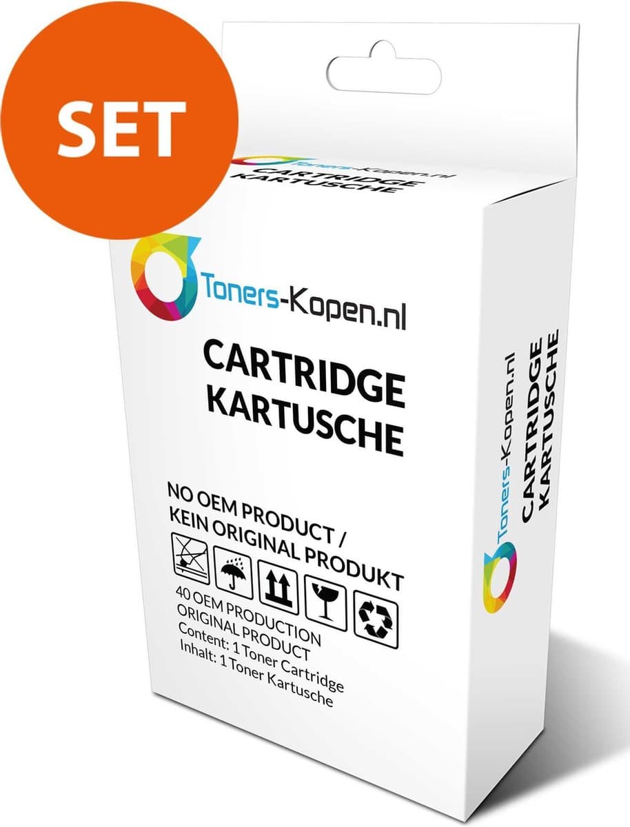 Epson 202XL Set 5-Pack Inktcartridges - Zwart Foto Cyan Magenta Geel - Epson 202XL compatible - 24ml 13ml - Expression Premium XP6000 XP6005 XP6100 - Epson inktcartridge 202XL alternatief