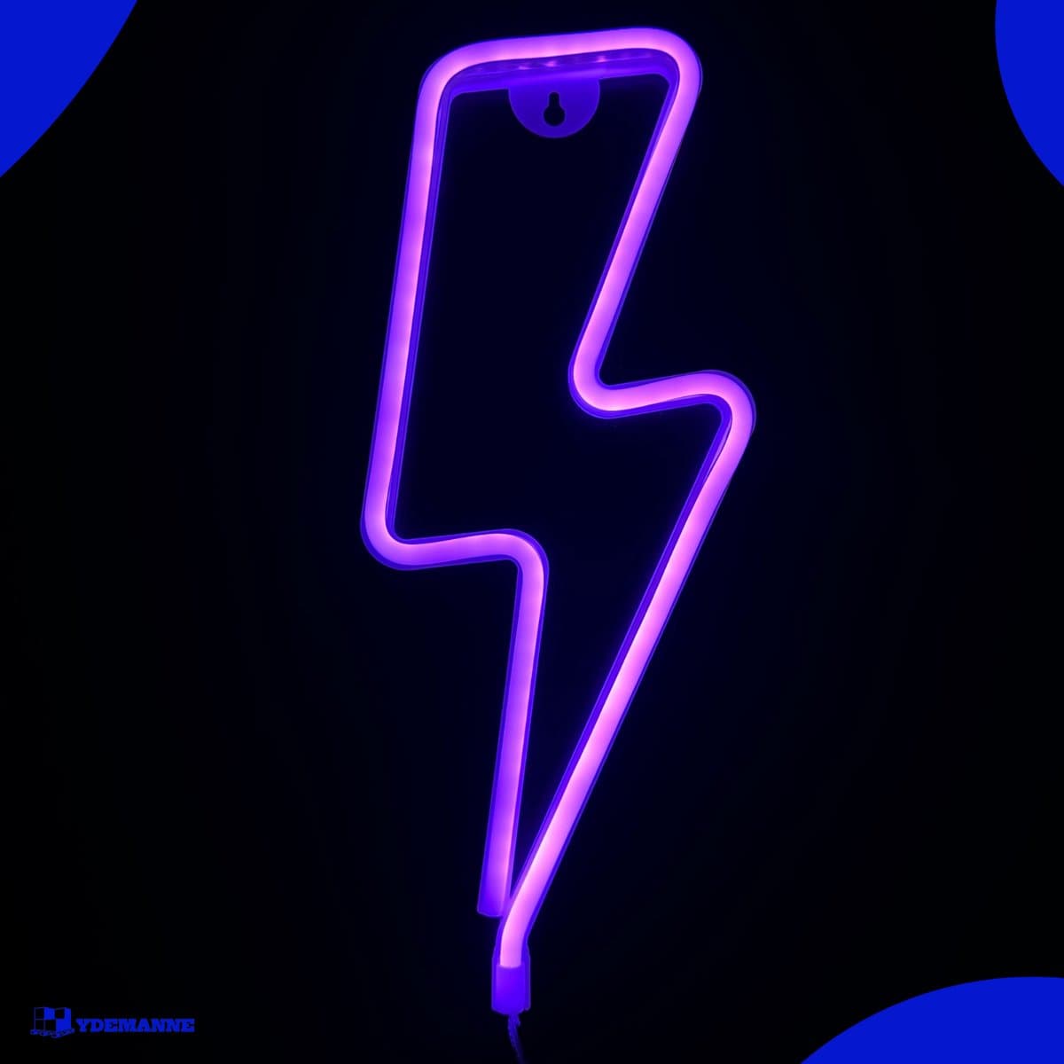 Neon Lamp - Bliksem Paars - USB of Batterijen - Neon Verlichting - Neon Led Lamp - Neon Wandlamp
