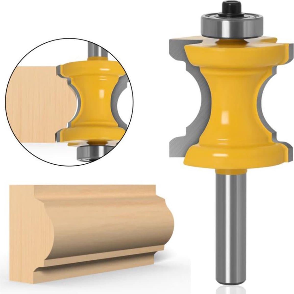 DW4Trading Houtfrees Bullnose Kraal Frees - 30x32 mm - Schacht 8 mm