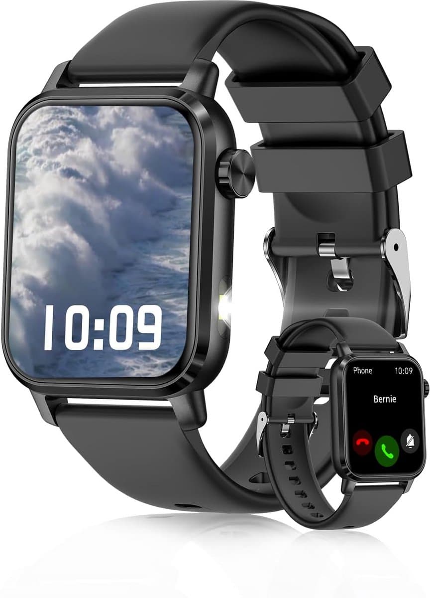 Smartwatch met HD-scherm, Bluetooth Bellen en Gezondheidsmonitoring
