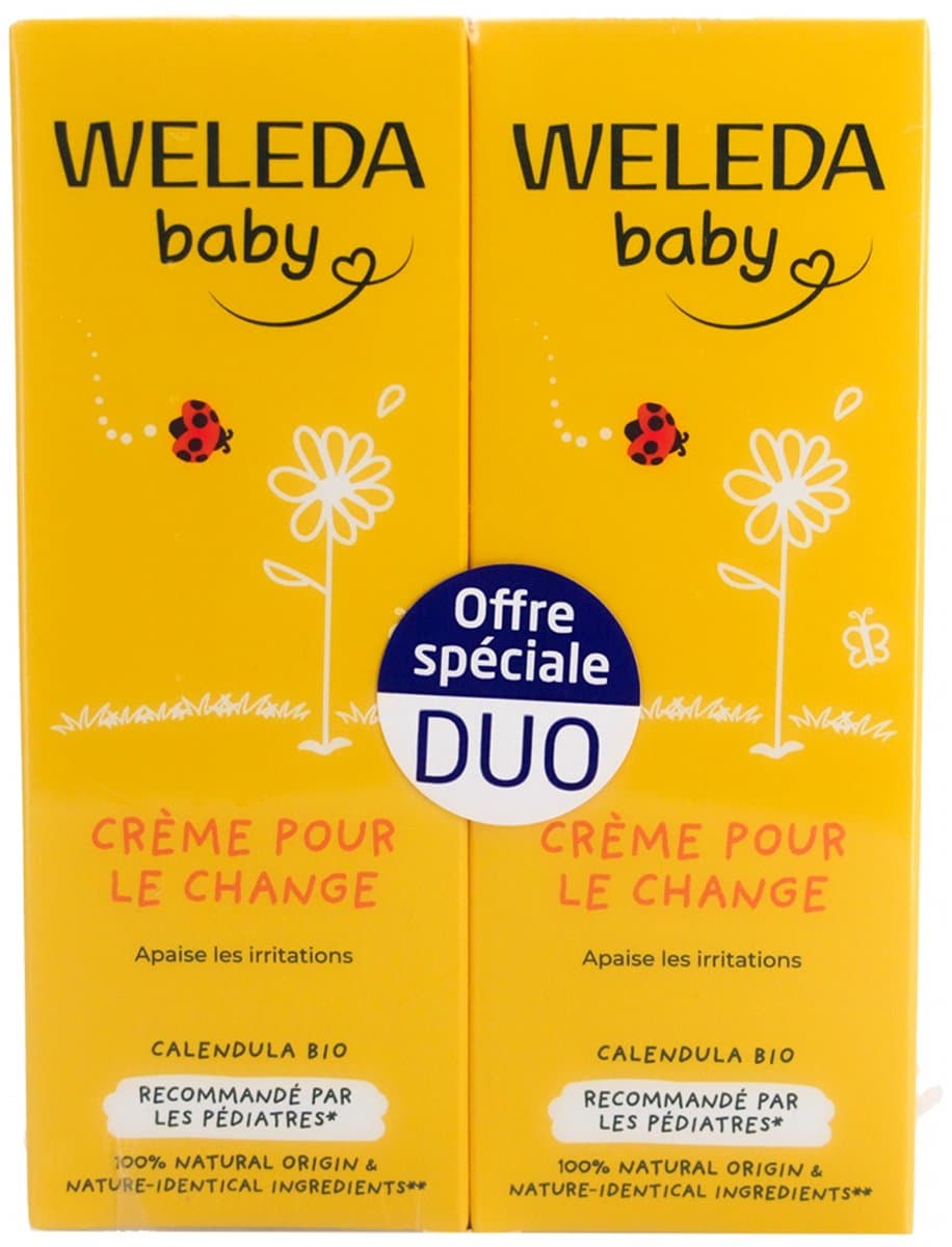 Weleda Baby Calendula Luierwisselcrème Set van 2 x 75 ml