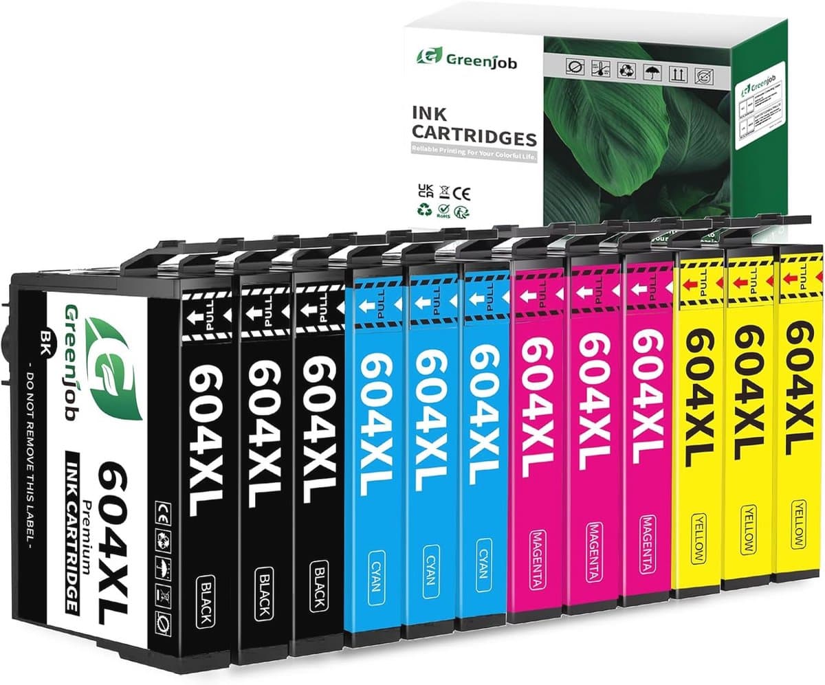 604XL Inktcartridges voor Expression Home en Workforce Printers - Verpakking van 12