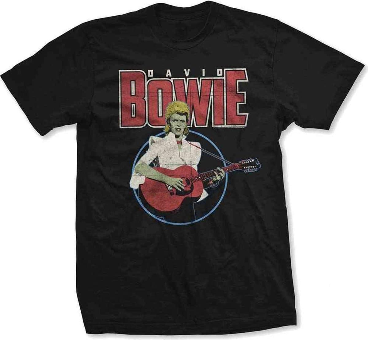 David Bowie - Acoustic Bootleg Heren T-shirt - M - Zwart