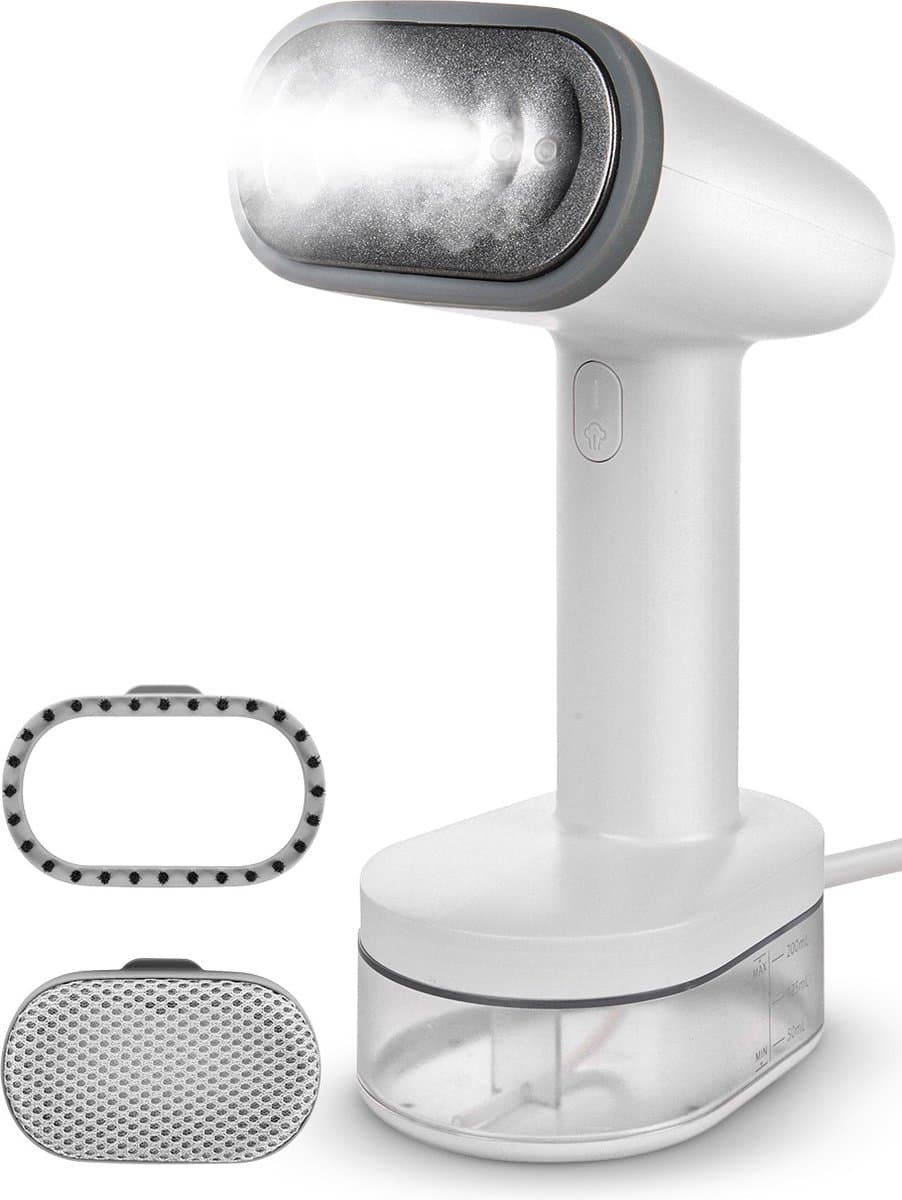 ForDig Kledingstomer - Kleding Handstomer incl 2 Opzetstukken & Handschoen - 1600W Stoomapparaat met 250ml Reservoir - Stoomreiniger Kleren - Stoomstrijkijzer voor Kledij - Handstoomreiniger - Hand Stomer - Steamer Reiniger Apparaat