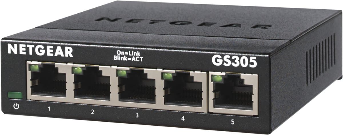 NETGEAR GS305 - Netwerk Switch - Unmanaged - 1 Gbps - 5 poorten