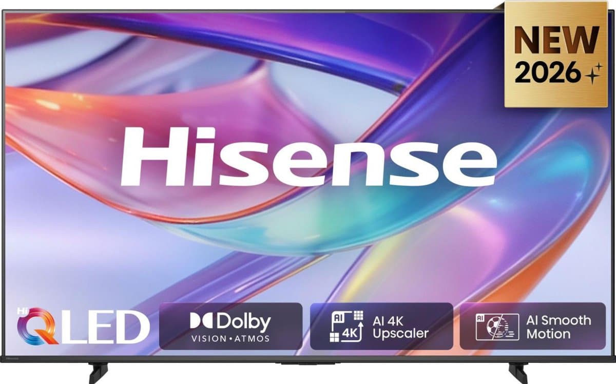 Hisense 50E7S SmartTV - 50 inch - 4K Hi-QLED - 2026 - Hi-QLED Colour - Dolby Vision Atmos - AI 4K Upscaler - AI Smooth Motion - Game Mode Plus - Filmmaker Mode