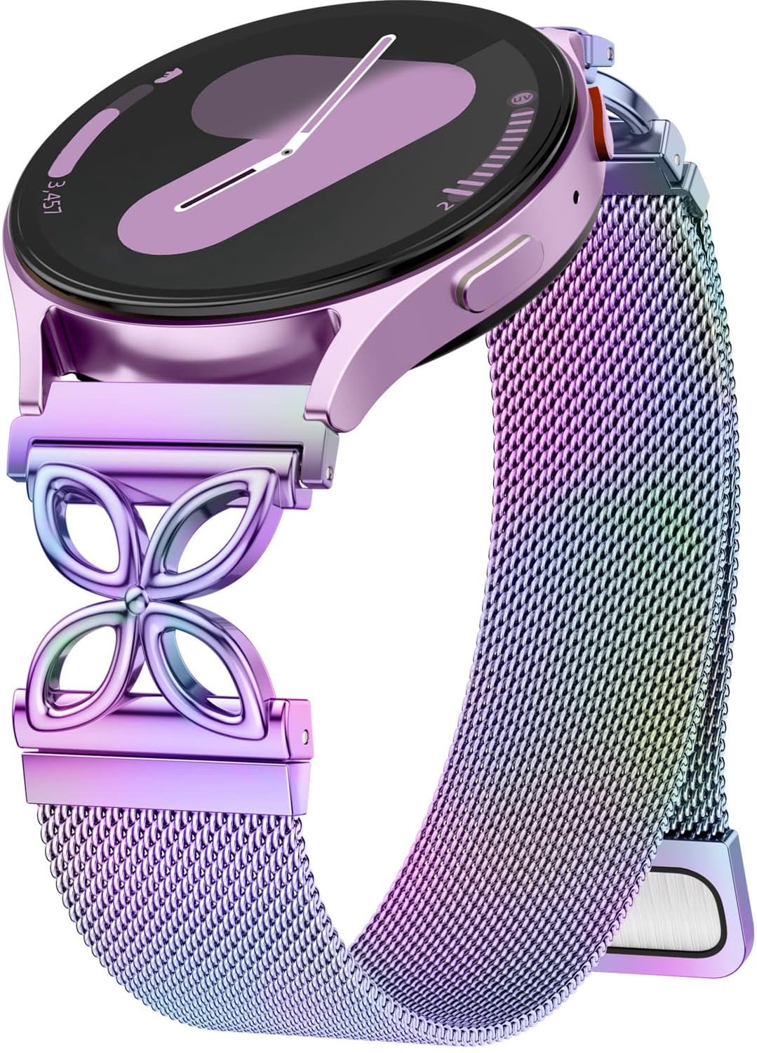 Metalen armband 20 mm - magnetisch - bloemenpatroon - kleurrijk design voor Samsung Galaxy Watch - ShopVlot