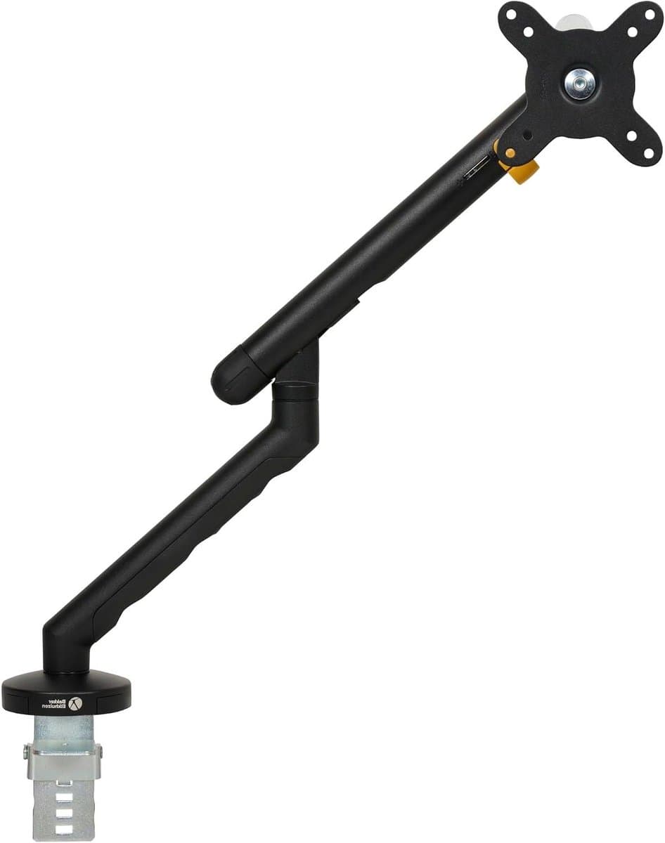 Monitorarm Tafel - Bureauarm Monitor - Ergonomisch Werken - Gewichtscompensatie - tot 27 inch - Zwart