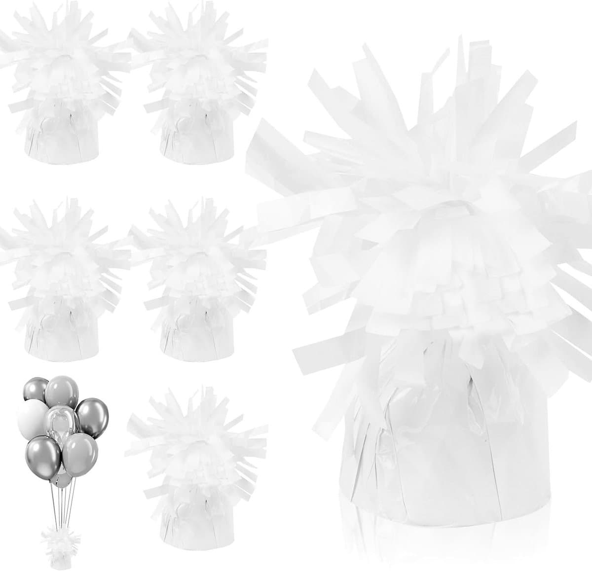 Ballongewichten - Ballonverankering - Feestdecoratie - Conisch Stabiliteitsontwerp - 170 g per stuk - Wit