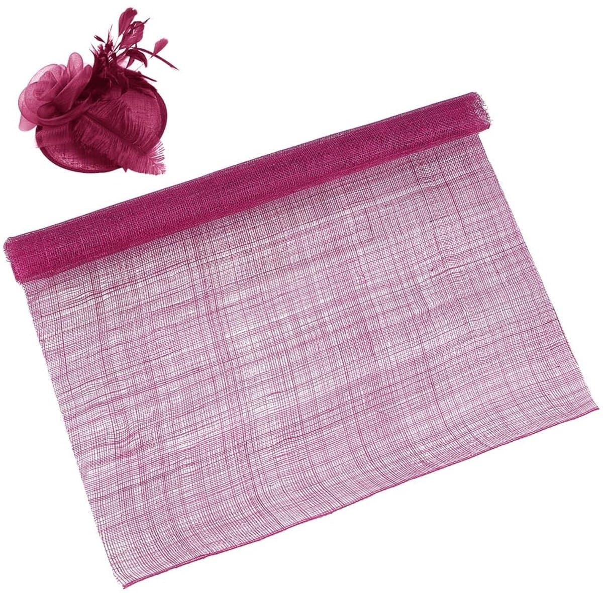 Dailygoods- Mesh Netting 2,7 m - Roze Sinamay Stof - Hoed/Fascinator Maken - Bruid Hoofdtooi - Ademend/Mesh Ontwerp - Duurzaam Materiaal - Hoedstof