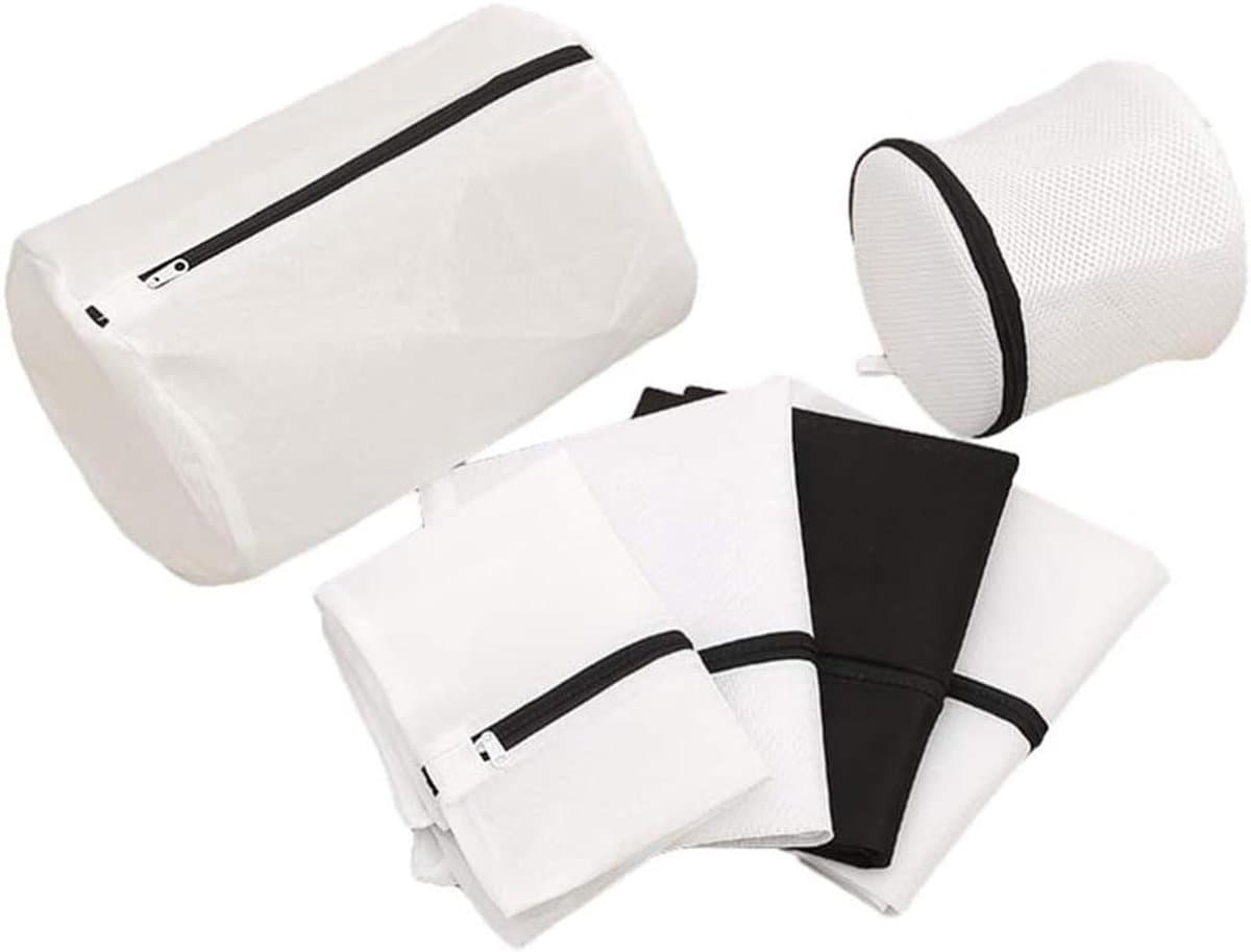 Wasnetten Set - Wasmand Zakken - Kleding Beschermen - Fijnmazig Mesh - 30x40cm - Afgebeeld