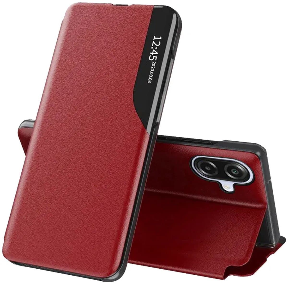 Hoesje geschikt voor Samsung Galaxy A07 4G - Techsuit eFold Book Case - Rood