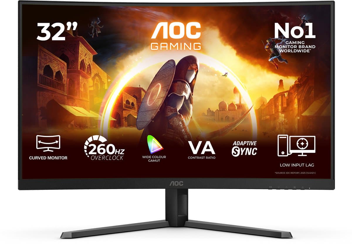 AOC G4 C32G42ZE computer monitor 80 cm (31.5") 1920 x 1080 Pixels Full HD LED Zwart, Rood