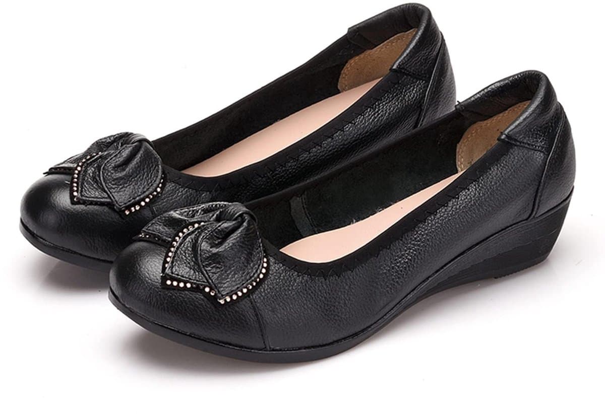 Dailygoods- Loafers Dames Zacht Lederen Casual - Platte Schoenen - Lage Hak - Slip-On - Comfortabele Wandelschoenen - Maat 38 EU - Dameschoenen