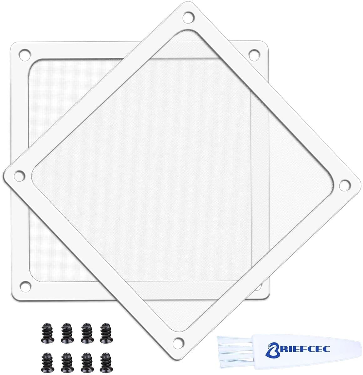 140mm Stoffilter met Koelventilator voor Computer, PSU en Router - Magnetisch Frame, Nylon 80 Mesh, Stofdicht en Efficiënt Koelen (2-Pack, Wit)
